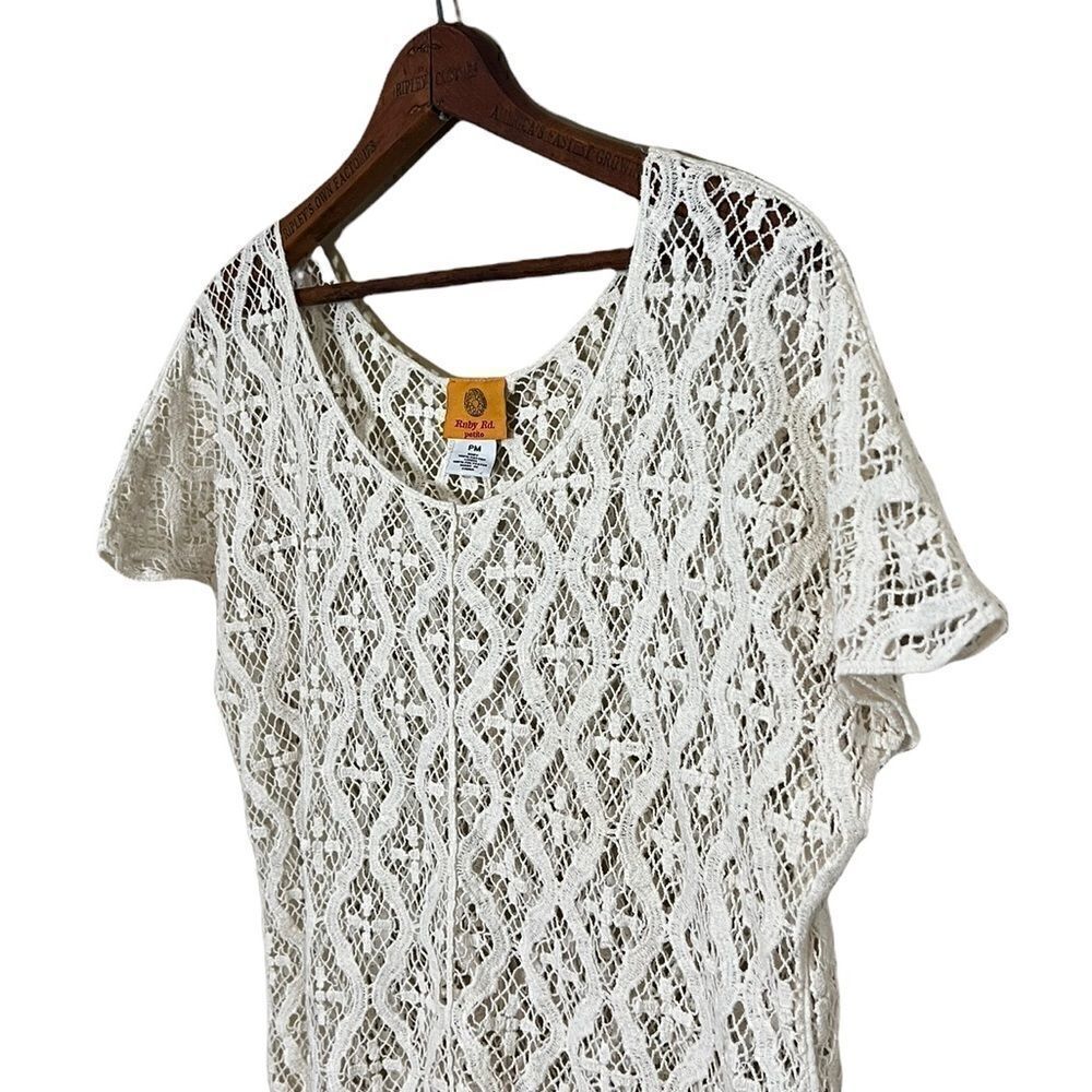 Ruby Rd. Petite Open Knit Top - Picture 3 of 7